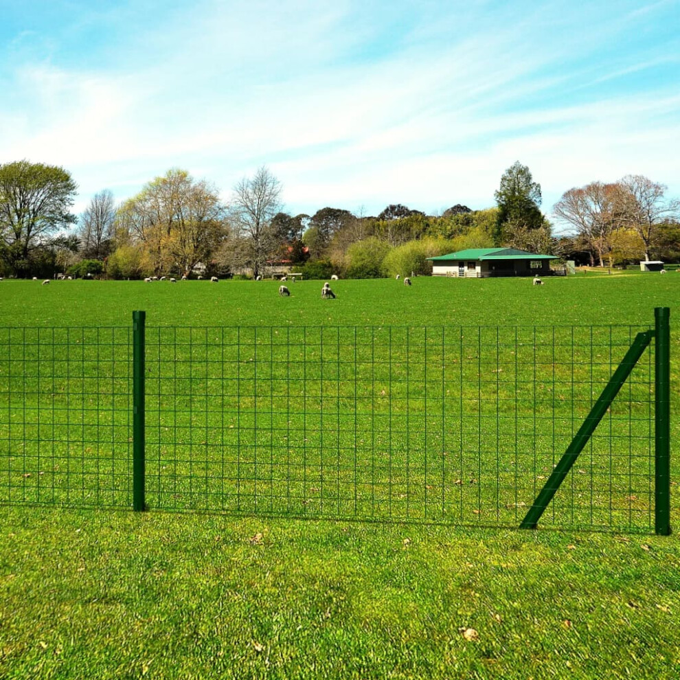 Berkfield Euro Fence Steel 10X1.0 M Green 4645820741700