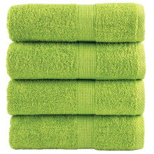 Berkfield Premium Guest Towels SOLUND 4 pcs Apple Green 30x50 cm 600 gsm