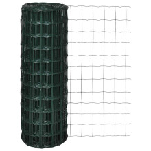 Berkfield Euro Fence Steel 25x1.2 m Green