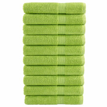 Berkfield Premium Sauna Towels SOLUND 10 pcs Apple Green 80x200 cm 600 gsm