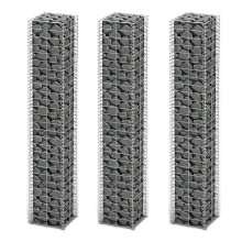 Berkfield Gabion Set 3 pcs Galvanised Wire 25 x 25 x 150 cm