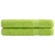 Berkfield Premium Towels SOLUND 2 pcs Apple Green 100x200 cm 600 gsm
