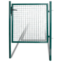 Berkfield Single Door Fence Gate 100x100 cm Powder-Coated Steel