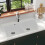 Overmount Kitchen Sink Double Basin Granite White 1