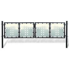 Berkfield Black Single Door Fence Gate 300x75 cm