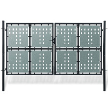 Berkfield Black Single Door Fence Gate 300x150 cm