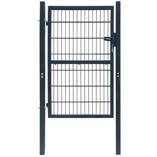 Berkfield 2D Fence Gate (Single) Anthracite Grey 100x180 cm