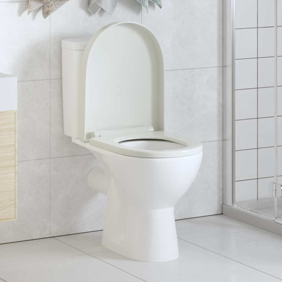 Berkfield Soft-Close Toilet Seat With Quick-Release Design White Square 4111189966608