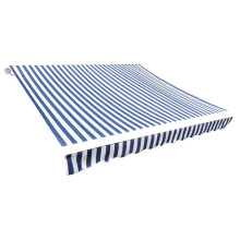 Berkfield Awning Top Sunshade Canvas Blue & White 6 x 3 m