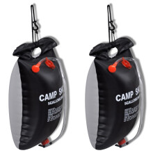 Camp Shower Solar Shower Outdoor Bath 20 L 2 pcs