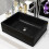 Berkfield Basin Ceramic Rectangular Black 41x30x12 cm 1