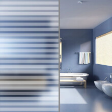 Berkfield Window Film Frosted Stripes Design 0.9x10 m PVC