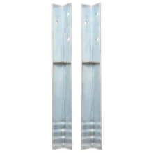 Berkfield L-shaped Ground Anchors 2 pcs Galvanised Steel 5x5x50 cm