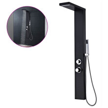 Berkfield Shower Panel System Aluminium Matte Black