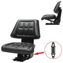 Berkfield Tractor Seat with Suspension Black