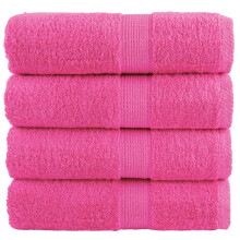 Berkfield Premium Wash Towels SOLUND 4 pcs Pink 30x30 cm 600 gsm