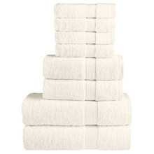 Berkfield 8 Piece Premium Towel Set SOLUND Cream 600 gsm