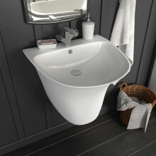Berkfield Basin White 47 x 45 x 37 cm Glazed Ceramic