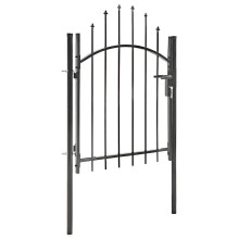 Berkfield Garden Gate Woerden Steel 1x1 m Black