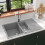 Berkfield Granite Kitchen Sink Double Basin Grey 1