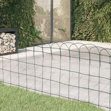 Berkfield Garden Border Fence Powder-coated Iron 25x0.65 m