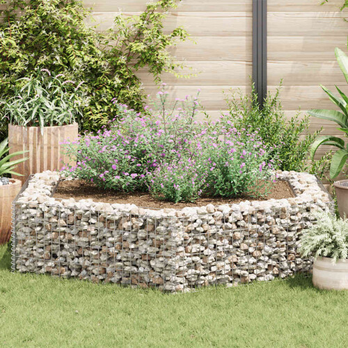 Berkfield Hexagonal Gabion Raised Bed 200x173x40 cm
