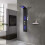 Berkfield Shower Panel Unit Aluminium 20x44x130 cm Black 1