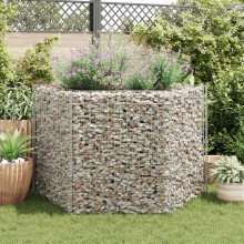 Berkfield Hexagonal Gabion Raised Bed 160x140x100 cm