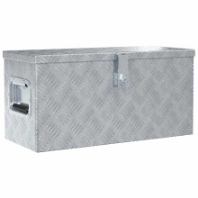 Berkfield Aluminium Box 61.5x26.5x30 cm Silver
