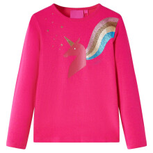 Kids' T-shirt with Long Sleeves Bright Pink 92