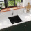 Berkfield Granite Kitchen Sink Single Basin Black 1