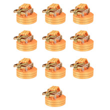 Berkfield Ratchet Tie Down Straps 10 pcs 1 Tonnes 6mx38mm Orange
