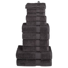 Berkfield 12 Piece Premium Towel Set SOLUND Anthracite 600 gsm