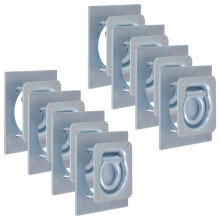 Berkfield Lashing Rings for Trailer 8 pcs Galvanised Steel 2000 kg