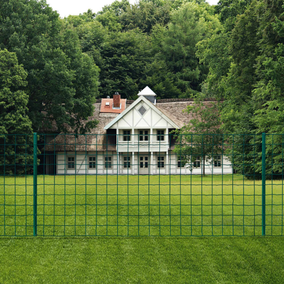 Berkfield Euro Fence Steel 20X0.8 M Green 4849585950500