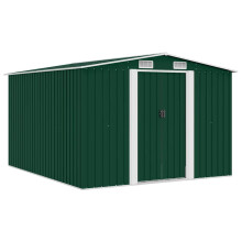 Berkfield Garden Shed 257x298x178 cm Metal Green