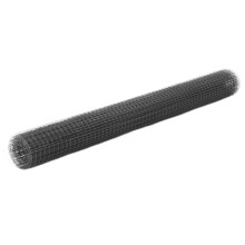 Berkfield Chicken Wire Fence Steel with PVC Coating 25x1.5 m Grey