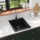 Berkfield Overmount Kitchen Sink Single Basin Granite Black 1