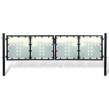 Berkfield Black Single Door Fence Gate 300x100 cm