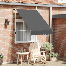 Berkfield Manual Retractable Awning 150 cm Anthracite