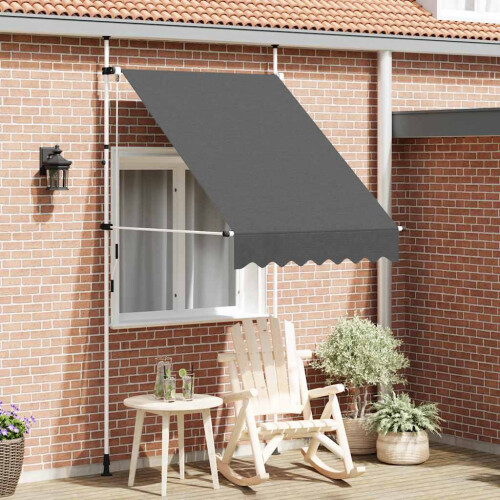 Berkfield Manual Retractable Awning 150 cm Anthracite
