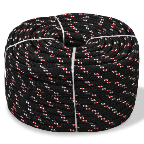 Berkfield Marine Rope Polypropylene 12 mm 250 m Black