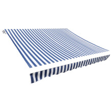 Berkfield Awning Top Sunshade Canvas Blue & White 450x300 cm