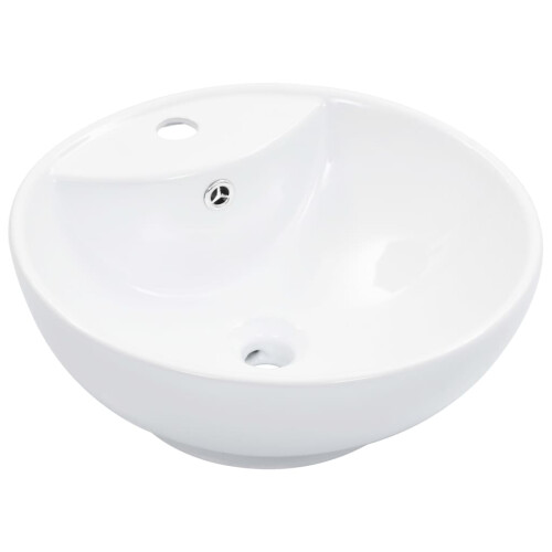 Berkfield Wash Basin with Overflow 46.5x18 cm Ceramic White