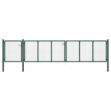 Berkfield Garden Gate Steel 500x75 cm Green