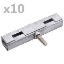 Berkfield Garden U Mat Connector 10 Sets Silver