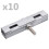 Berkfield Garden U Mat Connector 10 Sets Silver 1