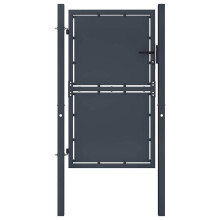 Berkfield Garden Gate Steel 100x125 cm Anthracite