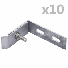 Berkfield Wall Corner Connector 10 Sets Silver