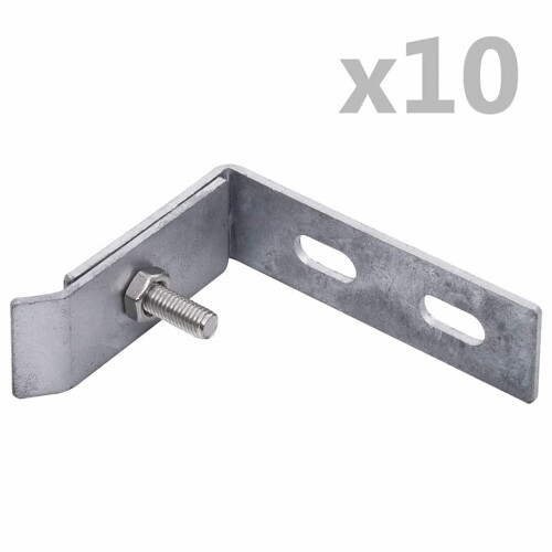 Berkfield Wall Corner Connector 10 Sets Silver